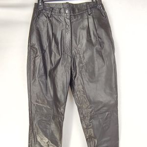 Donna Lepure MAN ART Womens Black leather Pants 8